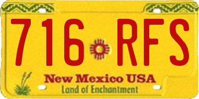NM license plate 716RFS