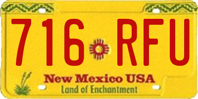 NM license plate 716RFU