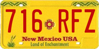 NM license plate 716RFZ