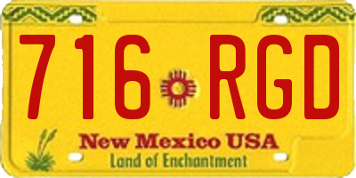 NM license plate 716RGD