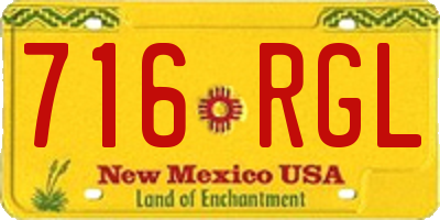NM license plate 716RGL
