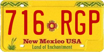 NM license plate 716RGP