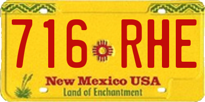 NM license plate 716RHE