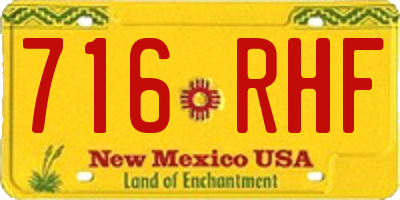 NM license plate 716RHF