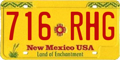 NM license plate 716RHG