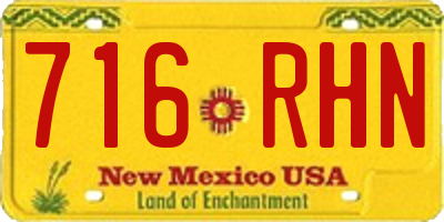 NM license plate 716RHN