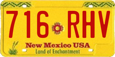 NM license plate 716RHV
