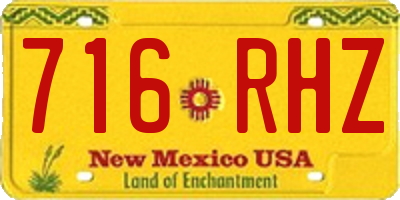 NM license plate 716RHZ