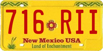 NM license plate 716RII