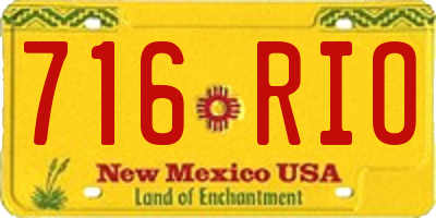 NM license plate 716RIO