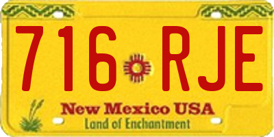 NM license plate 716RJE