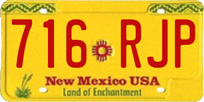 NM license plate 716RJP