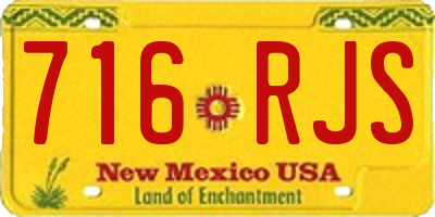 NM license plate 716RJS