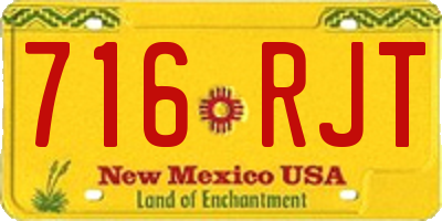 NM license plate 716RJT