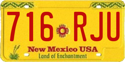 NM license plate 716RJU