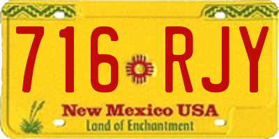 NM license plate 716RJY