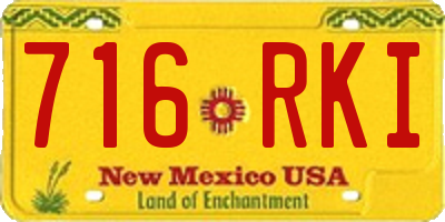 NM license plate 716RKI