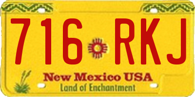 NM license plate 716RKJ