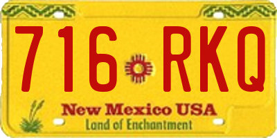 NM license plate 716RKQ