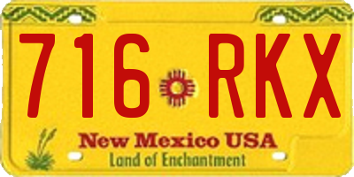 NM license plate 716RKX