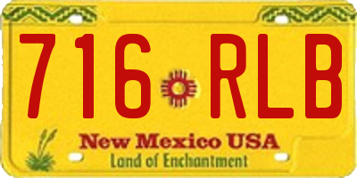 NM license plate 716RLB