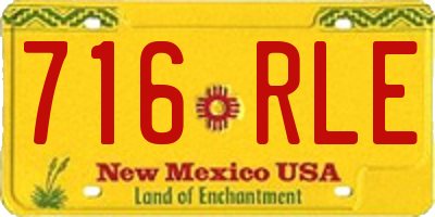 NM license plate 716RLE
