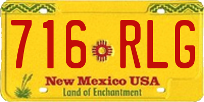 NM license plate 716RLG