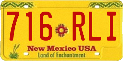 NM license plate 716RLI
