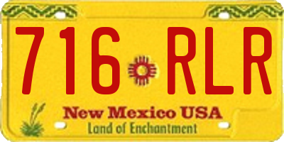 NM license plate 716RLR