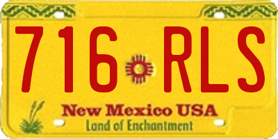 NM license plate 716RLS