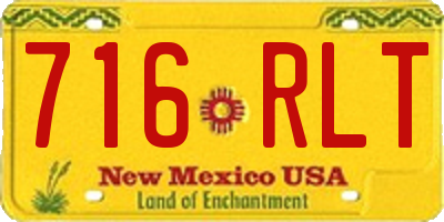 NM license plate 716RLT