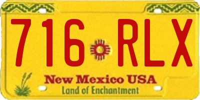 NM license plate 716RLX