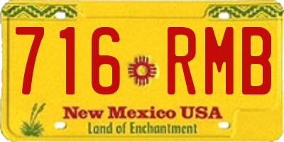 NM license plate 716RMB