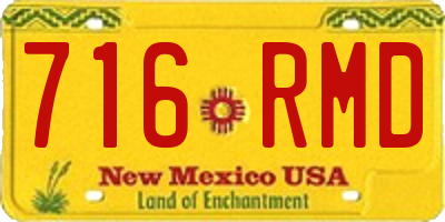 NM license plate 716RMD