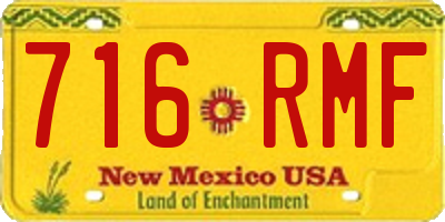 NM license plate 716RMF