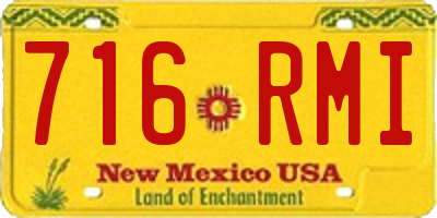 NM license plate 716RMI