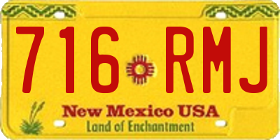 NM license plate 716RMJ