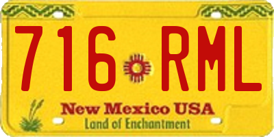 NM license plate 716RML