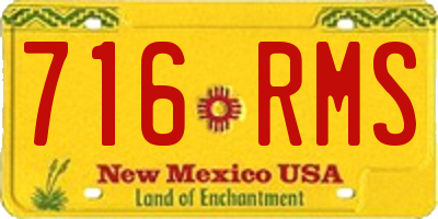 NM license plate 716RMS