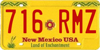 NM license plate 716RMZ