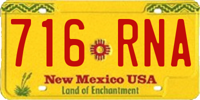 NM license plate 716RNA