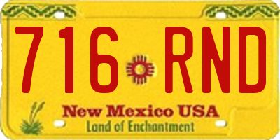 NM license plate 716RND