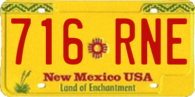 NM license plate 716RNE