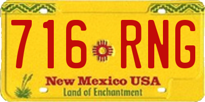 NM license plate 716RNG