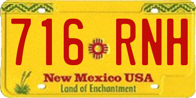 NM license plate 716RNH