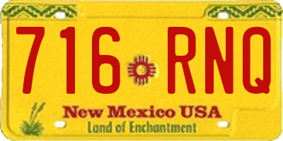 NM license plate 716RNQ