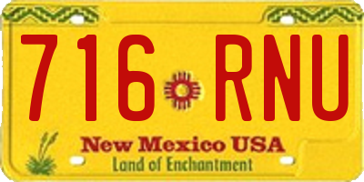NM license plate 716RNU