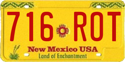 NM license plate 716ROT
