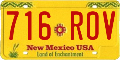 NM license plate 716ROV