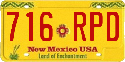 NM license plate 716RPD